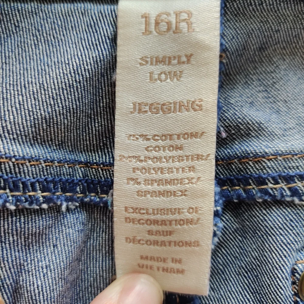 Justice Premium Skinny Medium Wash Simply Low Jegging Jeans EUC sz 16R